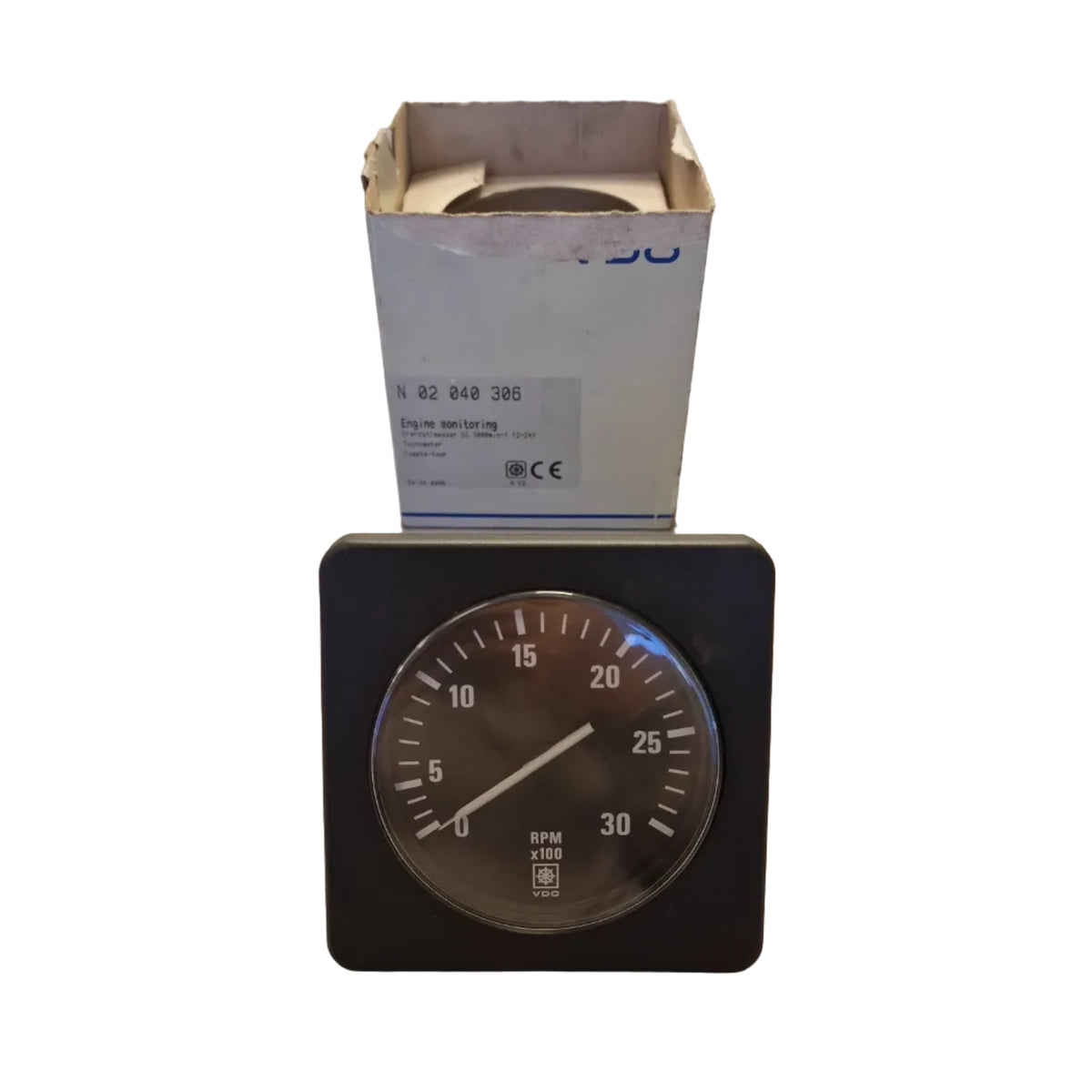 VDO turteller / Tachometer – N02-040-306 – 0–3000 RPM 12–24 V