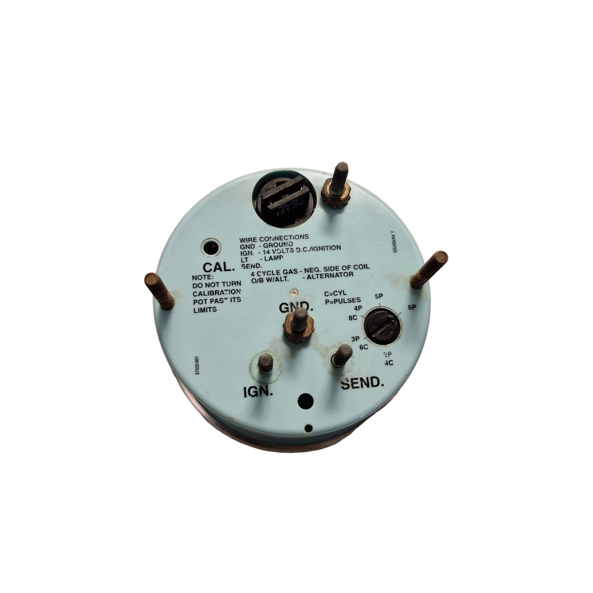 Turteller / Tachometer 0–7000 RPM – 57333-001 – Askeladden / Teleflex marint instrument